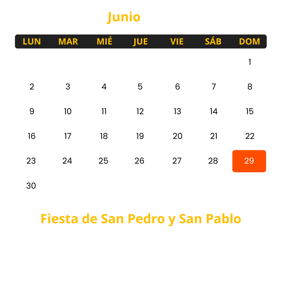 Captura del calendario en la app Vive Talara